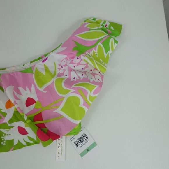 Trina Turk Womens La Palma Off The Shoulder Swim Top Size 8 - Picture 6 of 16